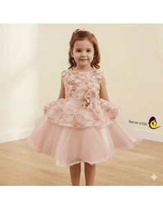 Robe Fille Saumon