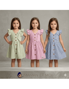 Robe Fille à Rayure
